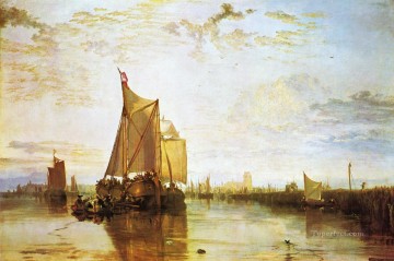  Boat Oil Painting - Dort the Dort Packet Boat from Rotterdam Bacalmed landscape Turner